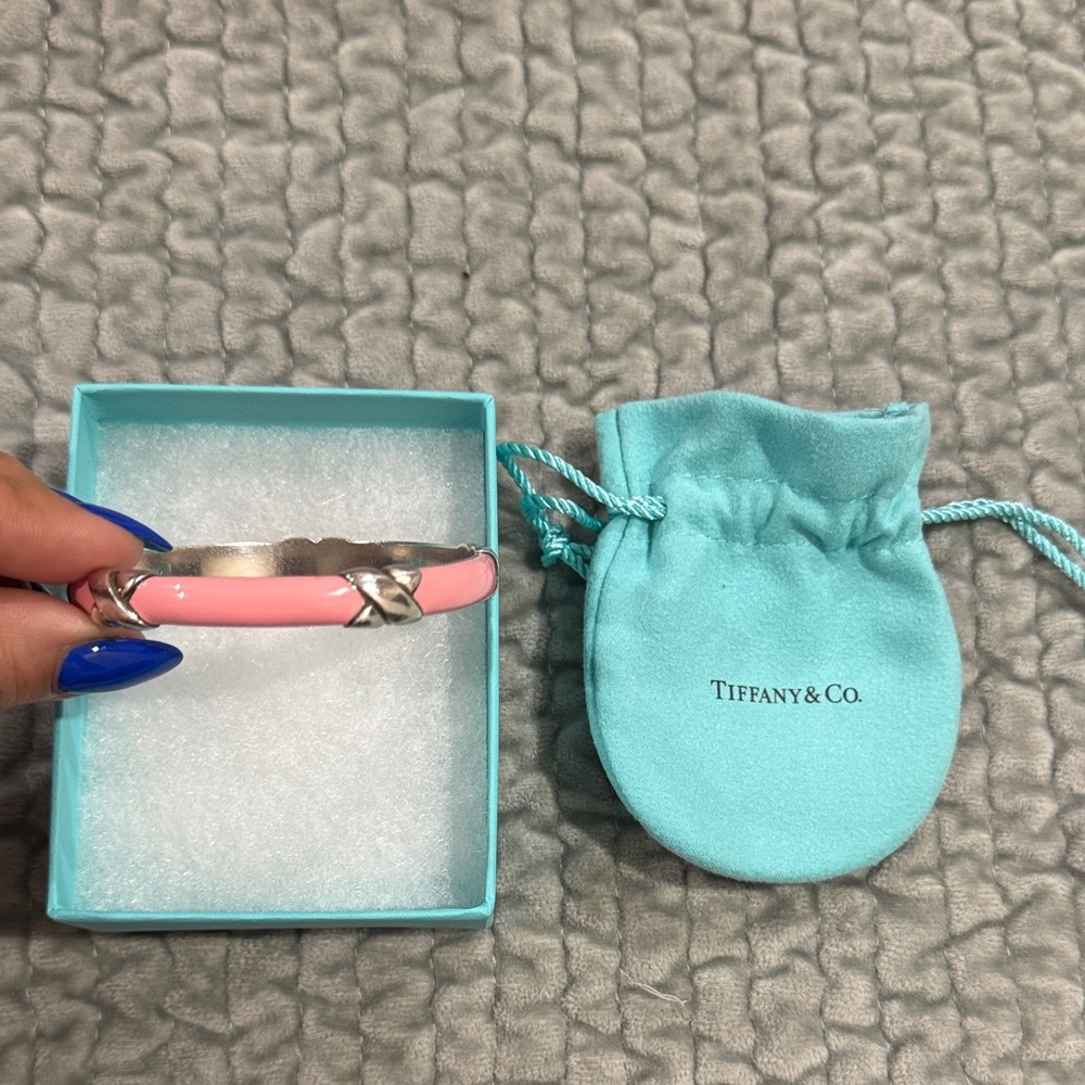 Tiffany & Co. Pink and Silver Bracelet